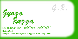 gyozo razga business card